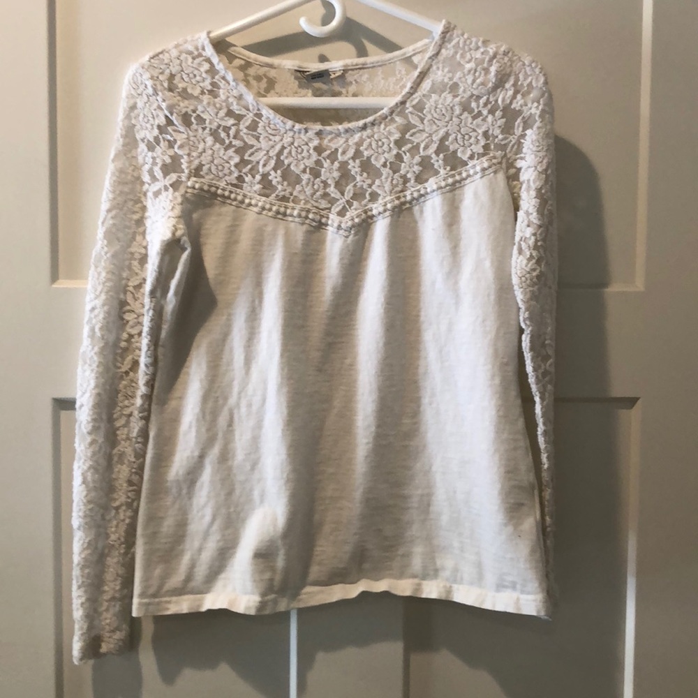 Women’s white lace shirt